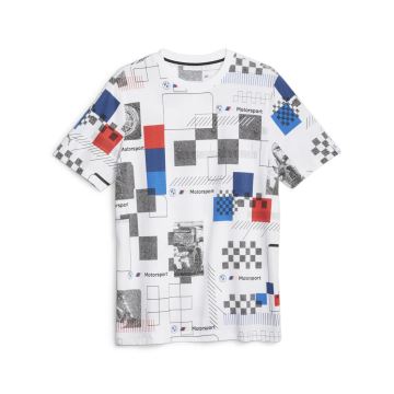 Triko BMW MMS AOP Tee PUMA bílé, vel. XXL
